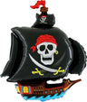 Palloncino Nave dei Pirati Nera Mylar 79 cm Nero