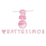 Festone Rosa Battesimo Fiocco e Ciuccio 6 m