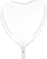 Palloncino Cuore 18" Colore Bianco Mylar 45 cm