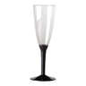 Calice Flute in Plastica Colore Nero 17 cm