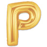 Palloncino Gigante Lettera P Mylar 100 cm Oro Argento