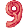 Palloncino Numero 9 (35 cm) Mylar Rosso Blu
