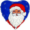 Palloncino Cuore Babbo Natale Blu Mylar
