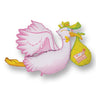 Palloncino Cicogna Rosa o Celeste Mylar 100 cm