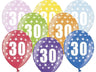 Palloncini 14" Multicolor Numero 30 Lattice 36 cm