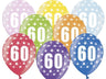 Palloncini 14" Multicolor Numero 60 Lattice 36 cm