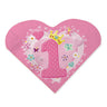 Tovaglioli Rosa Cuore Primo Compleanno (20 pz) Carta 33 x 33 cm