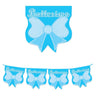 Festone Bandierine in Plastica Battesimo Celeste 25 cm