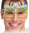 Occhiali Happy Beer Day Plastica 13 cm Giallo Trasparente