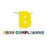 Festone Buon Compleanno Multicolor 25 cm