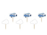 Picks Toppers Nuvolette e Aeroplano (6 pz) 10 cm