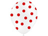 Palloncini 14" Bianchi a Pois Rossi Lattice 36 cm