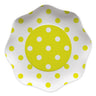 Piatti a Pois Gialli 23 cm (10 pz) Carta Giallo