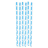 12 Cannucce in carta Pois Turchesi Cartoncino 20 cm Turchese