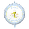 Palloncino Prima Comunione Celeste 18" Mylar 45 cm