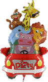Palloncino Macchina Animali Giungla Mylar 70 cm