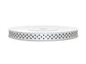 Nastrino di Stoffa Bianco con Pois Neri 6 mm x 25 mt