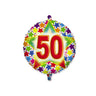 Palloncino Tondo Numero 50 Mylar 45 cm Multicolor