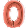 Palloncino Gigante Numero 0 (zero) - Rosa Gold Mylar 100 cm