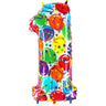 Palloncino Gigante Numero 1 (uno) - Multicolor Mylar 100 cm