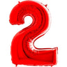 Palloncino Gigante Numero 2 (due) - Rosso