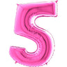 Palloncino Gigante Numero 5 (cinque) - Fucsia Mylar 100 cm