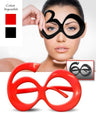 Occhiali Party Numero 60 - Rossi Plastica 15 cm Rosso
