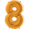 Palloncino Gigante Numero 8 (otto) - Oro Mylar 100 cm