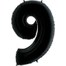 Palloncino Gigante Numero 9 (nove) - Nero Mylar 100 cm