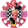 Palloncino Minnie Mouse Tondo Centro Nero con Pois Mylar 45 cm