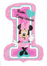 Palloncino 1° Buon Compleanno Minnie Mouse Mylar 71 cm