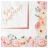 Tovaglioli di Carta Buon Compleanno Rose Gold 33x33 33 x 33 cm
