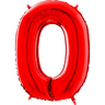 Palloncino Medio Numero 0 Rosso (65 cm) Mylar