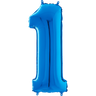 Palloncino Medio Numero 1 Blu (65 cm) Mylar