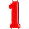 Palloncino Medio Numero 1 Rosso (65 cm) Mylar