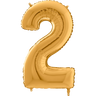 Palloncino Medio Numero 2 Oro (65 cm) Mylar
