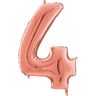 Palloncino Medio Numero 4 Rosa Gold (65 cm) Mylar