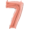 Palloncino Medio Numero 7 Rosa Gold (65 cm) Mylar
