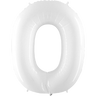 Palloncino Gigante Numero 0 - Bianco Fluo Mylar 100 cm