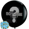 Pallone Gigante 36" Nero - Boy (Coriandoli Celesti) Lattice 90 cm