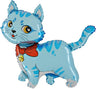 Mini Palloncino Gatto Azzurro Mylar 30 cm