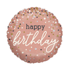 Mini Palloncino Happy Birthday Rosa Gold Mylar 22 cm