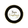 Piatti Buon Compleanno Chic Nero (8pz) Carta 18 cm