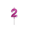 Candelina 2 Prestige Fucsia Metal 9 cm