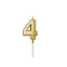 Candelina 4 Prestige Oro Metal 9 cm