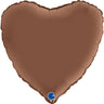 Palloncino Cuore 18" Satinato Cioccolato Mylar 45 cm