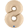 Palloncino Gigante Numero 8 - Crema Satinato Mylar 100 cm