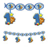 Festone Orsetto 1 Compleanno Celeste