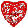 Palloncino Cuore I Love You Gigante Mylar 80 cm Rosso