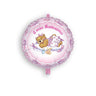 Palloncino Tondo Battesimo Rosa Mylar 45 cm